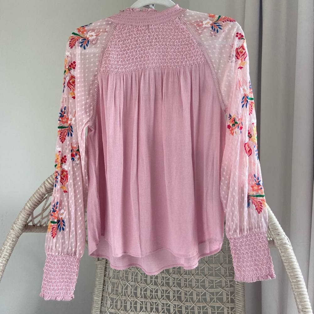 PINK FLOWER FLOWY TOP